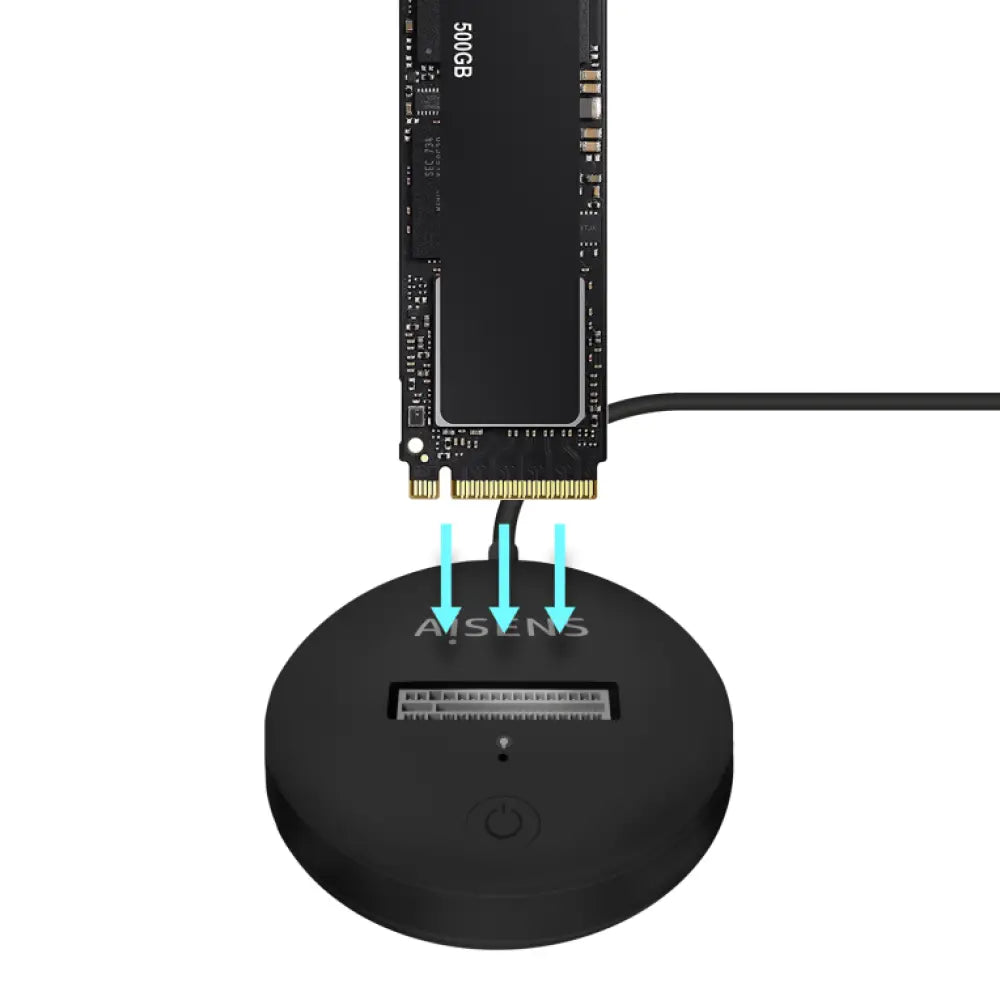 AISENS USB-C Dock M.2 (NGFF) ASUC-M2D013-BK SATA/NVMe A USB3.1 Gen2. Negra - detalle