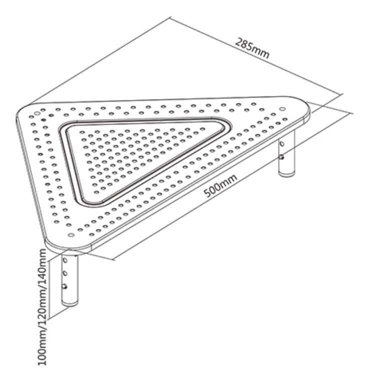 AJUSTABLE MONITOR STAND TRIANGULO GEMBIRD - detalle