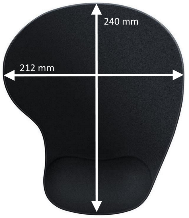 ALFOMBRILLA EWENT ERGONOMICA REPOSAMUÑECAS GEL NEGRA 240X212X21MM - detalle