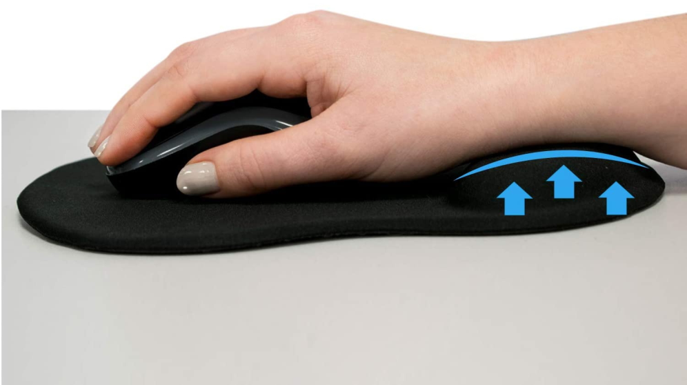 ALFOMBRILLA EWENT ERGONOMICA REPOSAMUÑECAS GEL NEGRA 240X212X21MM - detalle