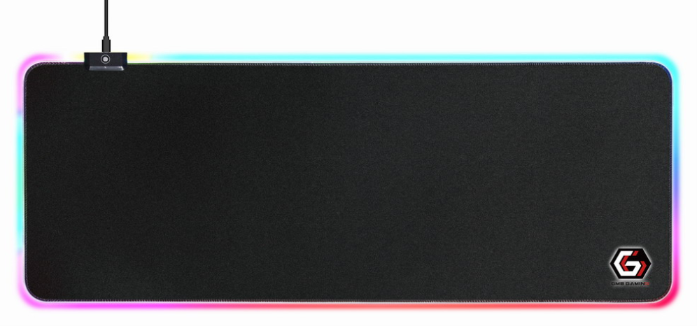 ALFOMBRILLA GAMING GEMBIRD LUZ LED NEGRO L 800X300X4 RGB