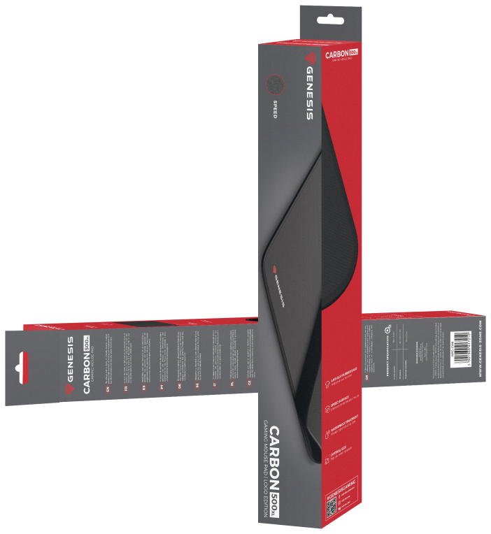 ALFOMBRILLA GAMING GENESIS CARBON 500 XL 500X400MM LOGO - detalle