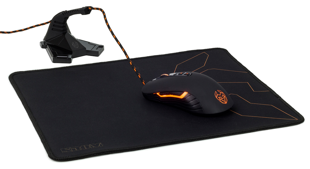 ALFOMBRILLA GAMING KROM KNOUT SPEED NEGRO 320X270X3 - detalle