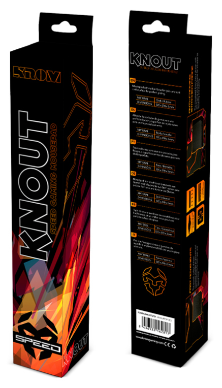 ALFOMBRILLA GAMING KROM KNOUT SPEED NEGRO 320X270X3 - detalle