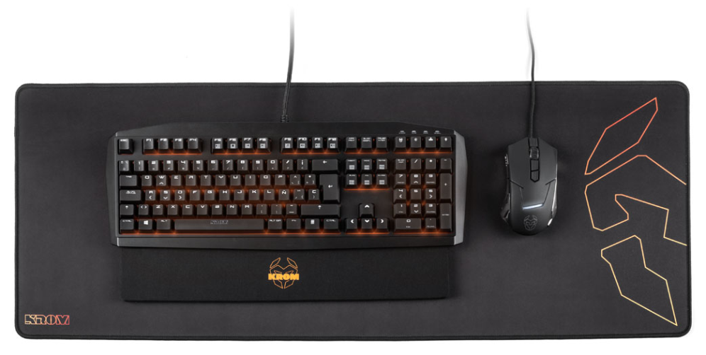 ALFOMBRILLA GAMING KROM KNOUT XL NEGRO 900X350X3 - detalle
