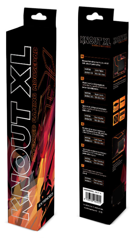 ALFOMBRILLA GAMING KROM KNOUT XL NEGRO 900X350X3 - detalle