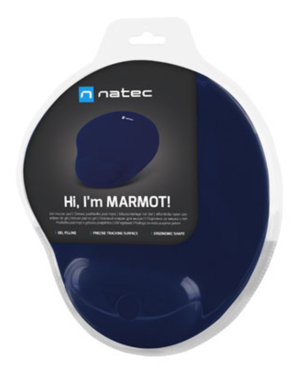ALFOMBRILLA NATEC MARMOT REPOSAMUÑECAS AZUL MARINO - detalle