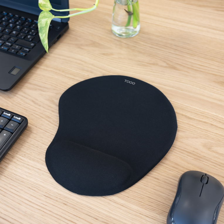 ALFOMBRILLA RATON TOOQ ERGONOMICA GEL NEGRO - detalle