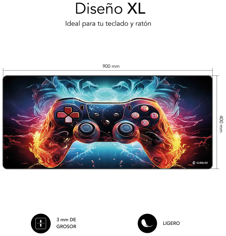 ALFOMBRILLA SUBBLIM GAME CORE XL MOUSE PAD - detalle