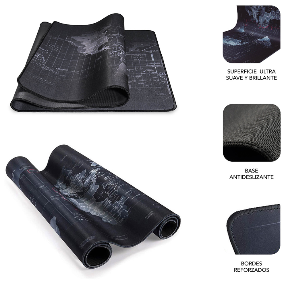 ALFOMBRILLA SUBBLIM MOUSEPAD WORLD XL 900x400x3 - detalle
