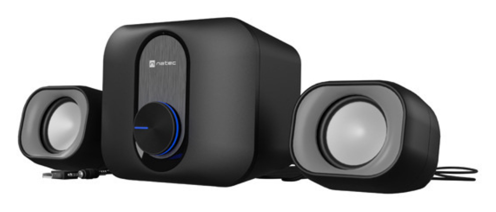 ALTAVOCES 2.1 NATEC PUG 11W RMS NEGRO - detalle
