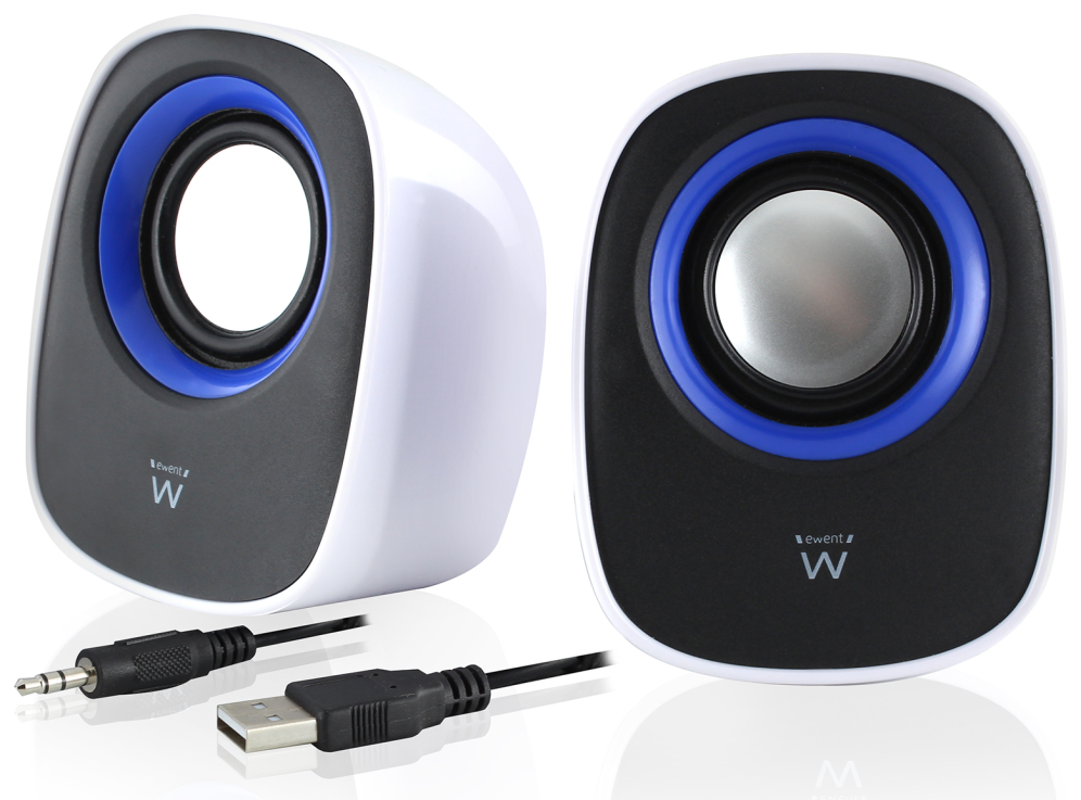 ALTAVOCES EWENT EW3513 2.0 5W RMS USB BLANCO/NEGRO - detalle