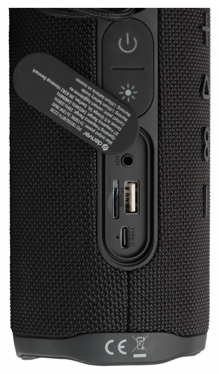ALTAVOZ BLUETOOTH DENVER BTV-223B CON BATERIA RECARGABLE - detalle
