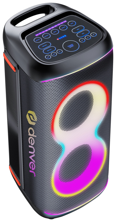 ALTAVOZ DE FIESTA DENVER BPS-370 BLUETOOTH CON 100W DE POTENCIA - detalle