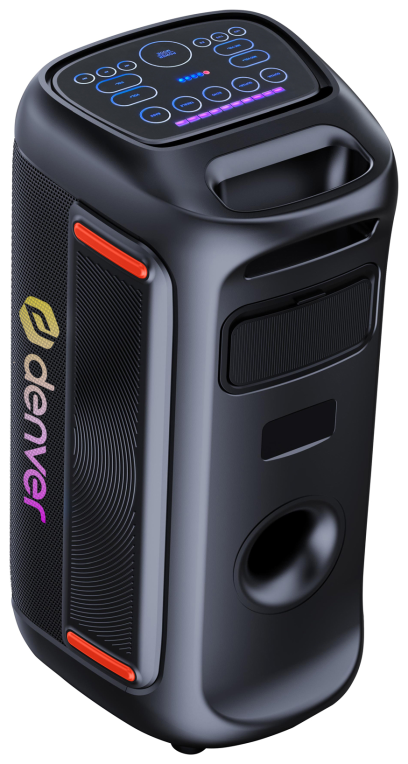 ALTAVOZ DE FIESTA DENVER BPS-370 BLUETOOTH CON 100W DE POTENCIA - detalle