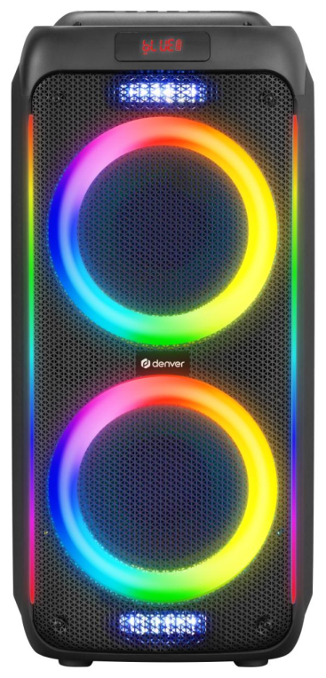ALTAVOZ DE FIESTA DENVER BPS-458 BLUETOOTH CON 100W DE POTENCIA - detalle
