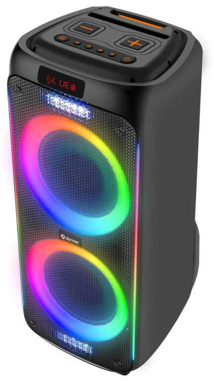 ALTAVOZ DE FIESTA DENVER BPS-458 BLUETOOTH CON 100W DE POTENCIA - detalle