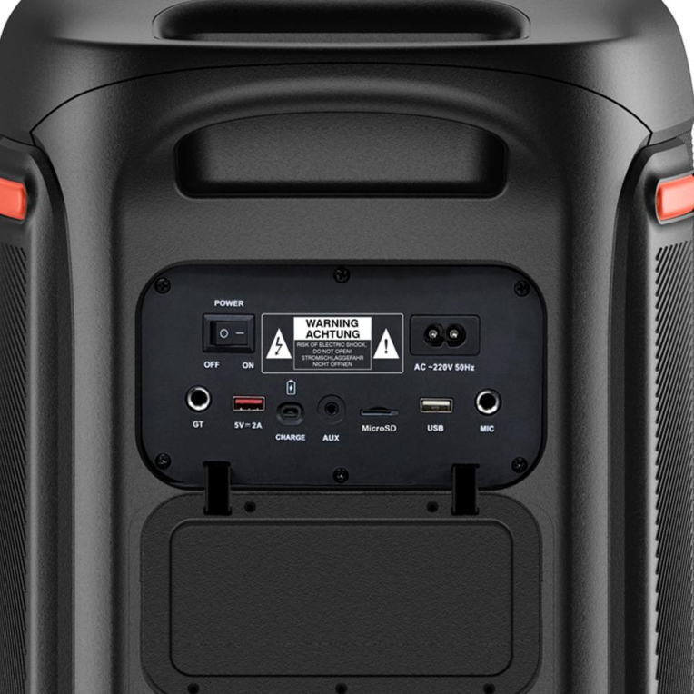 ALTAVOZ DENVER BLUETOOTH BPS-370 FUNCION DE LUZ 2 WOOFERS 10" - detalle
