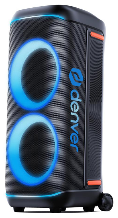 ALTAVOZ DENVER BLUETOOTH BPS-370 FUNCION DE LUZ 2 WOOFERS 10" - detalle