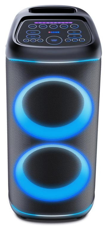 ALTAVOZ DENVER BLUETOOTH BPS-370 FUNCION DE LUZ 2 WOOFERS 10" - detalle