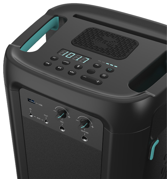 ALTAVOZ HISENSE PARTY ROCKER ONE PLUS 300W EFECTO DJ USB - detalle