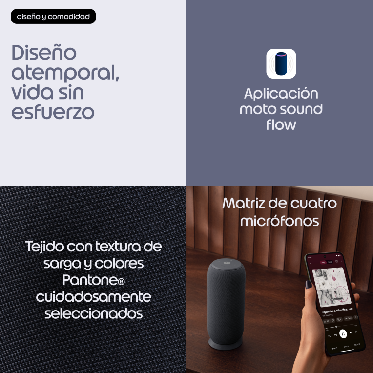 ALTAVOZ MOTOROLA MOTO SOUND FLOW BLUETOOTH CARBON - detalle