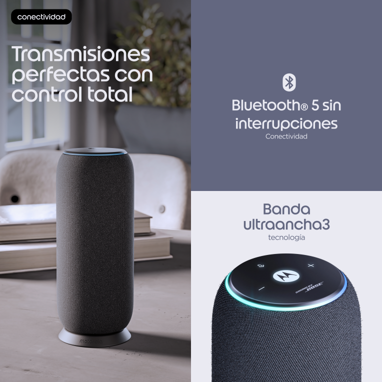 ALTAVOZ MOTOROLA MOTO SOUND FLOW BLUETOOTH CARBON - detalle
