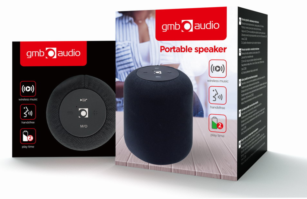 ALTAVOZ PORTATIL GEMBIRD 5W BLUETOOTH CON MICRO NEGRO - detalle