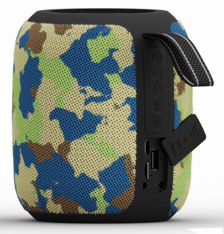 ALTAVOZ PORTATIL GEMBIRD 8W BT LED RGB CAMUFLAJE - detalle