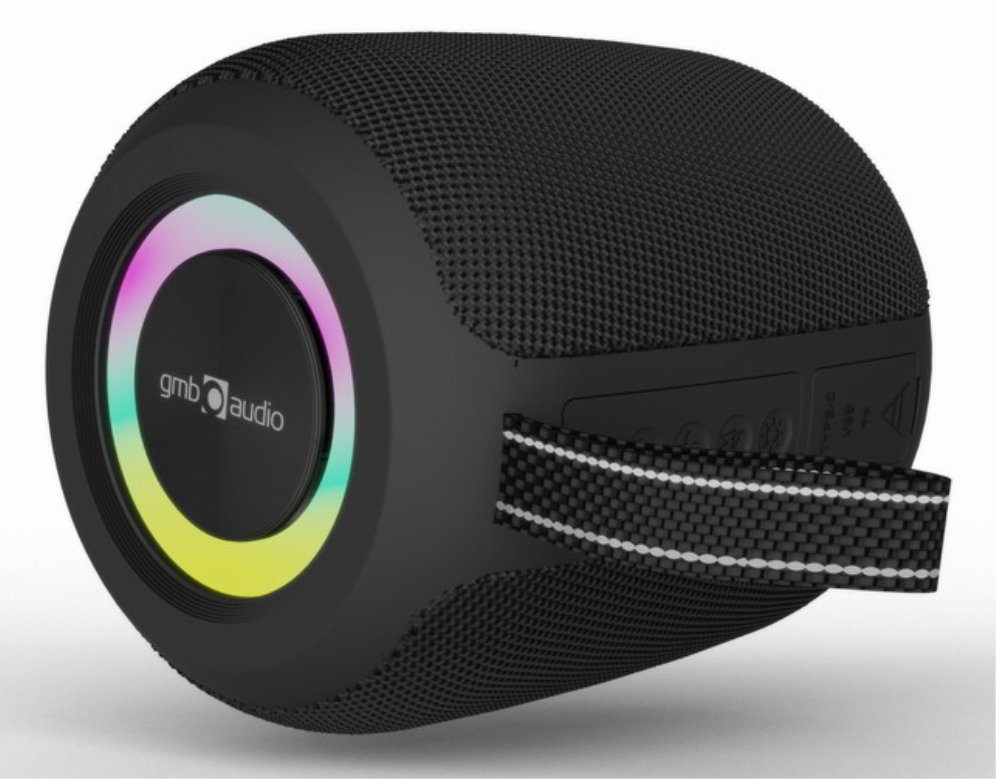 ALTAVOZ PORTATIL GEMBIRD 8W BT LED RGB NEGRO - detalle