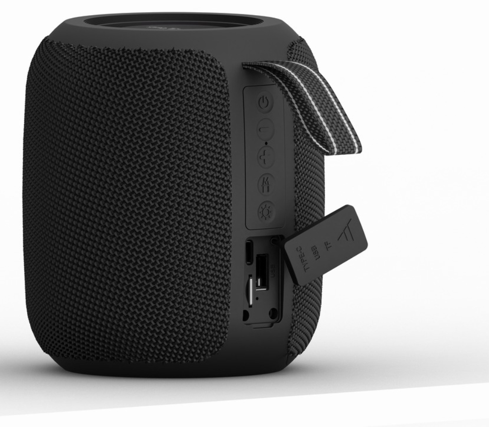 ALTAVOZ PORTATIL GEMBIRD 8W BT LED RGB NEGRO - detalle
