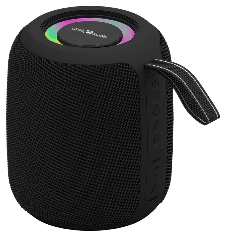 ALTAVOZ PORTATIL GEMBIRD 8W BT LED RGB NEGRO