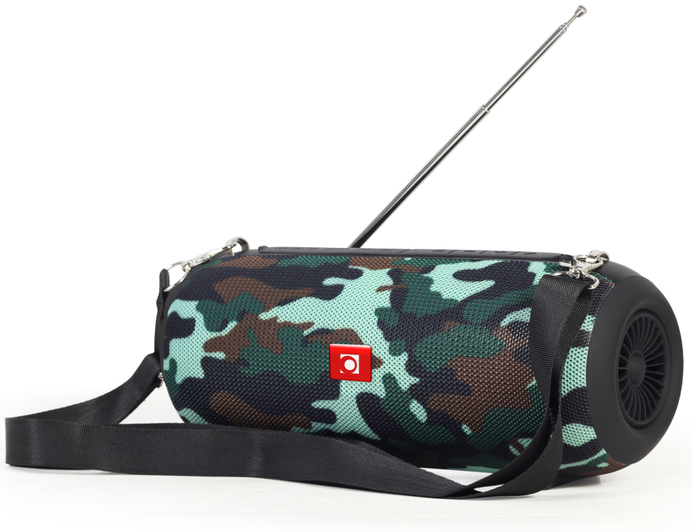 ALTAVOZ PORTATIL GEMBIRD SPK-BT-17-CM COM RADIO FM 2X5W RMS BLUETOOTH CAMUFLAJE - detalle