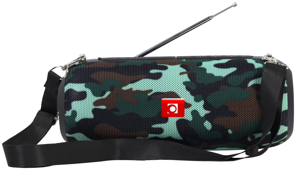 ALTAVOZ PORTATIL GEMBIRD SPK-BT-17-CM COM RADIO FM 2X5W RMS BLUETOOTH CAMUFLAJE - detalle