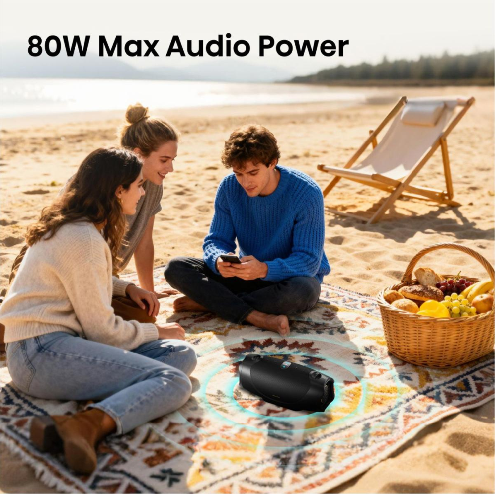 ALTAVOZ PORTATIL HISENSE FLEX BOOM 80W 20H - detalle