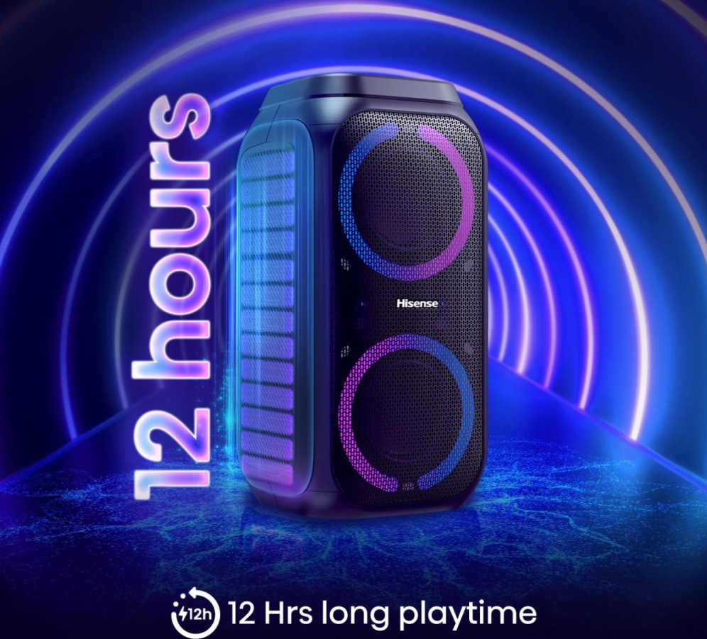 ALTAVOZ PORTATIL HISENSE PARTY ROCKER 160 2.0 160W BT USB NEGRO - detalle