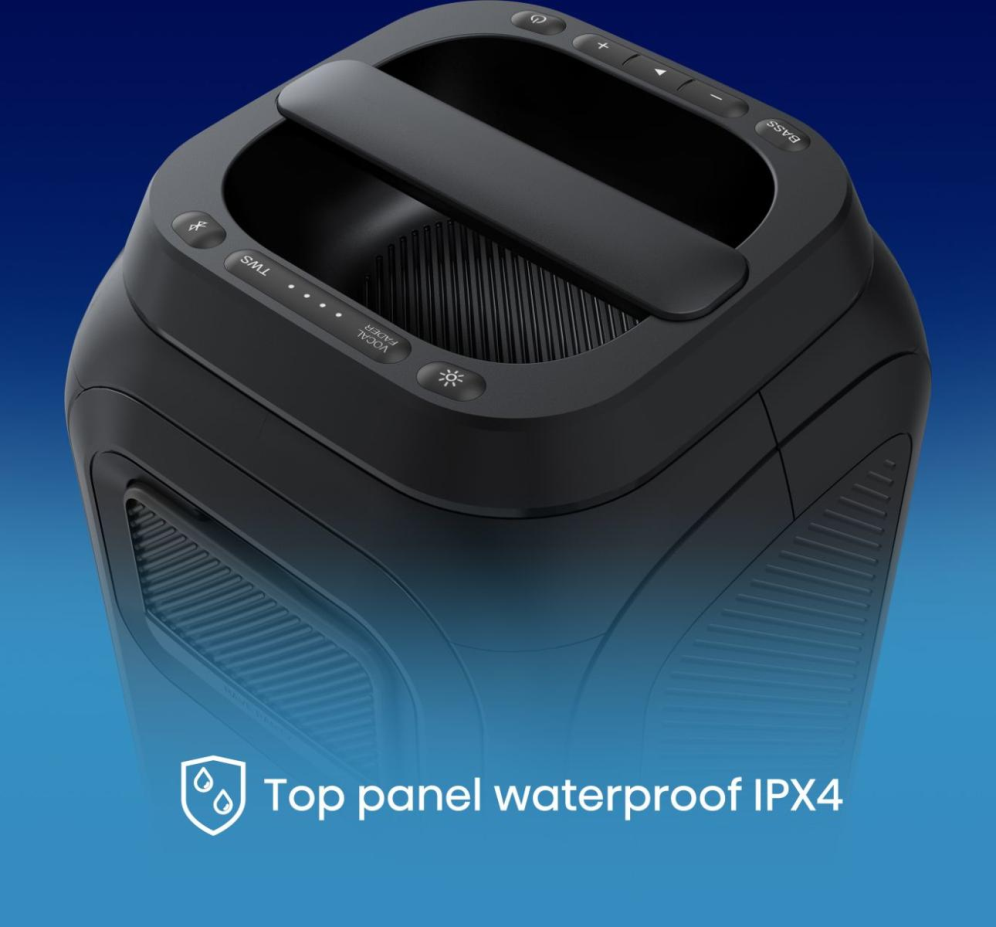 ALTAVOZ PORTATIL HISENSE PARTY ROCKER 160 2.0 160W BT USB NEGRO - detalle