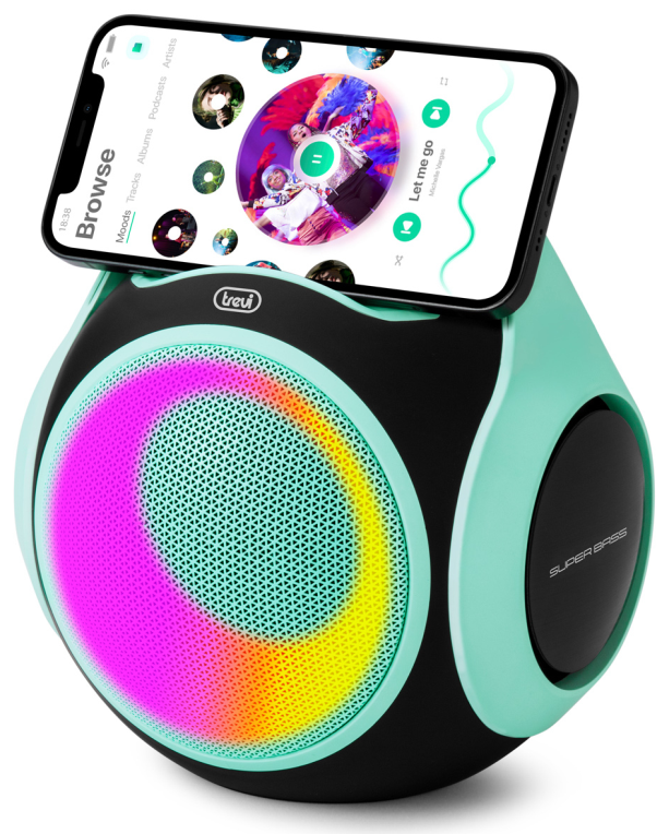 ALTAVOZ PORTATIL TREVI XR 8A 202 20W BT TURQUESA - detalle