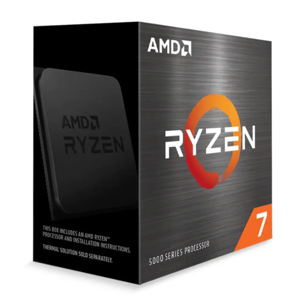Procesador AMD Ryzen 7 5800X con velocidad de 3.8 GHz y 32 MB L3, en caja, para ordenadores de alto rendimiento.