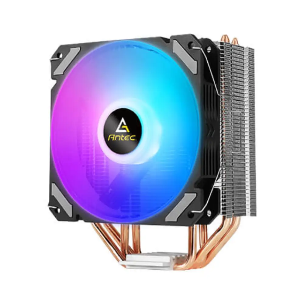 Antec A400i Conjunto de chips Refrigerador de aire 12 cm Negro. Cobre. Plata 1 pieza(s)