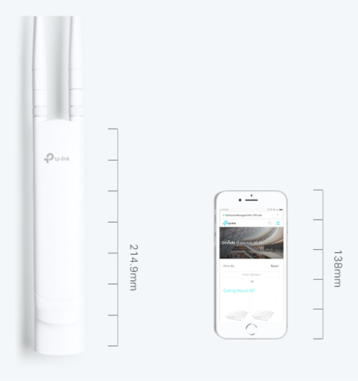 AP EXTERIOR TP-LINK OMADA EAP113-OUTDOOR 300 MBPS WIFI - detalle