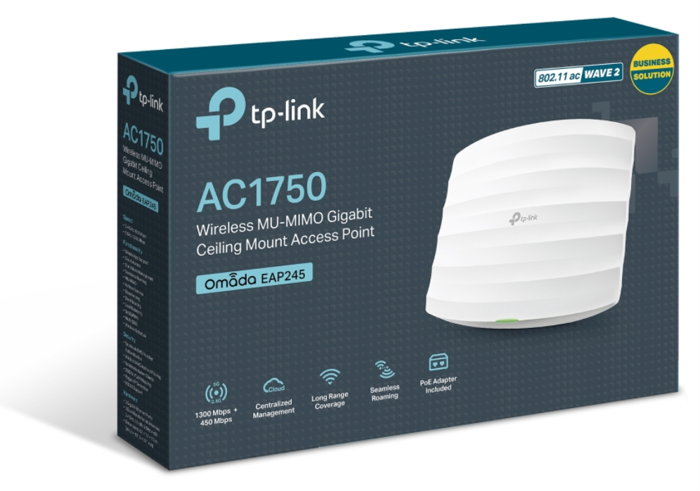 AP TECHO WIFI 5 TP LINK OMADA EAP245 AC1750 - detalle