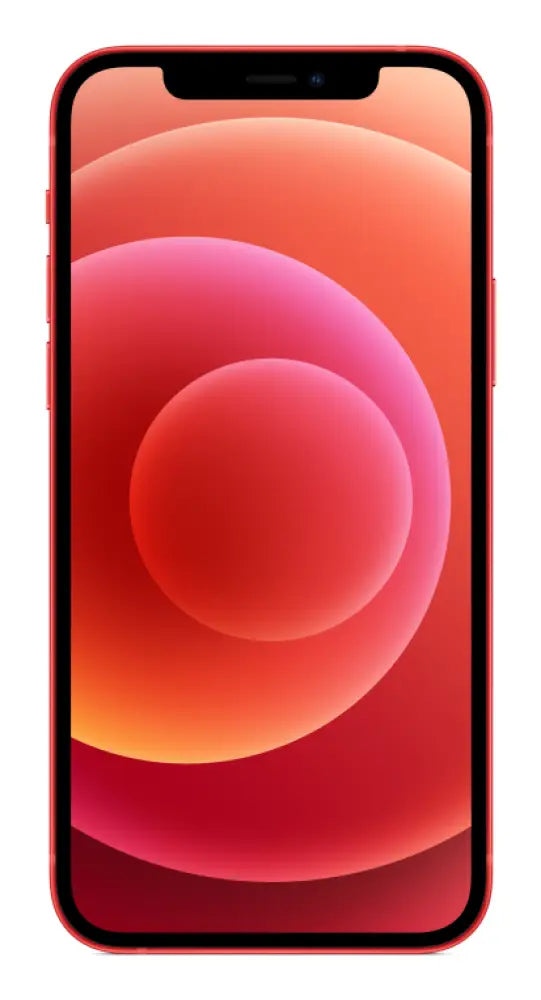 Teléfono inteligente Apple iPhone 12 en color rojo con pantalla de 6.1 pulgadas, doble SIM, 64 GB, compatible con 5G.