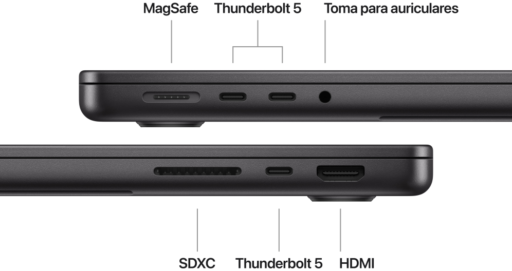 APPLE MACBOOK PRO M4 PRO 24GB 1TB 14C CPU 20C GPU 14" SPACE BLACK - detalle
