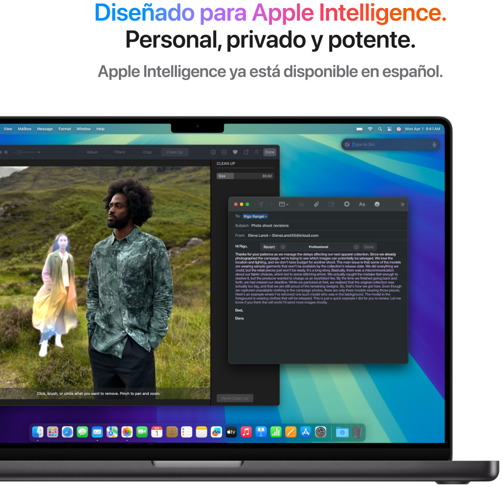 APPLE MACBOOK PRO M4 PRO 24GB 512GB SSD GPU 16 NUCLEOS 14" PLATA - detalle