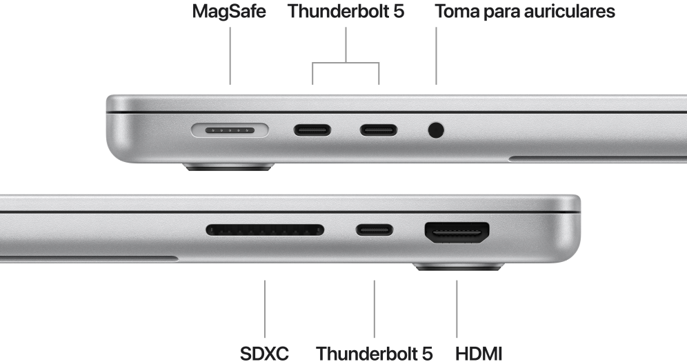 APPLE MACBOOK PRO M4 PRO 24GB 512GB SSD GPU 16 NUCLEOS 14" PLATA - detalle