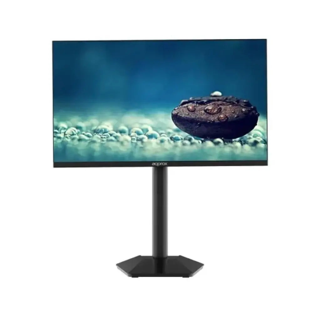Monitor LED de 24 pulgadas APPROX! con puertos VGA, HDMI y DisplayPort, pantalla clara y moderna para uso diario.