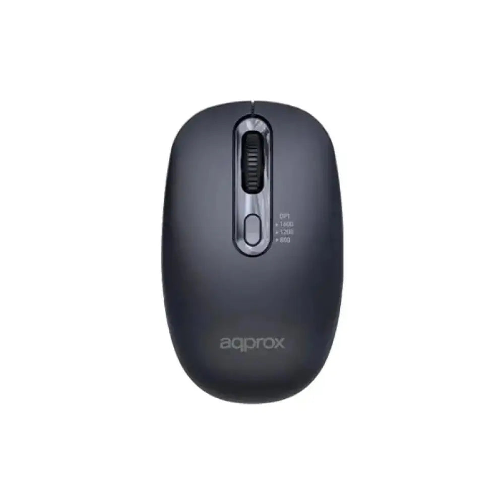 Ratón inalámbrico APPROX! APPXM200 en color negro con receptor USB, diseño ergonómico y tecnología 2.4GHz para uso cómodo.