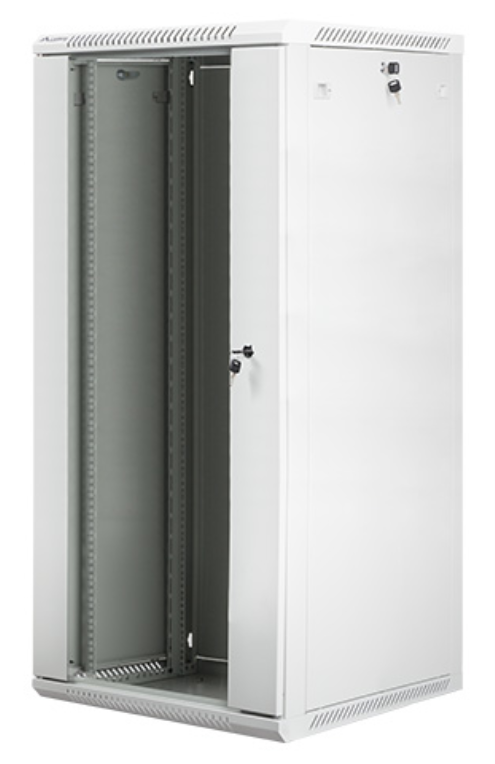 ARAMRIO LANBERG MURAL RACK 19" 27U/600X600 FLAT PACK PUERTA CRISTAL GRIS
