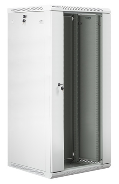 ARAMRIO LANBERG MURAL RACK 19" 27U/600X600 FLAT PACK PUERTA CRISTAL GRIS - detalle